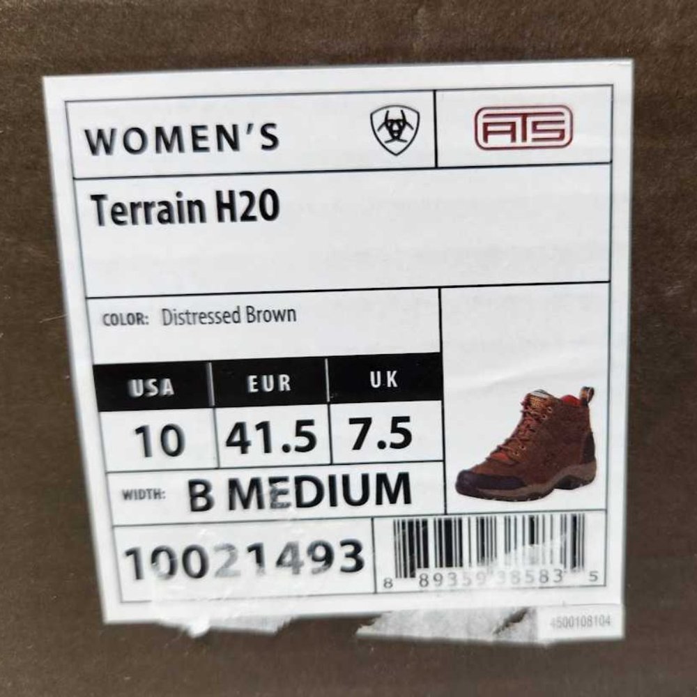 Women's 10 Ariat Terrain H20 waterproof hiking outdoor work boots - Picture 5 of 12